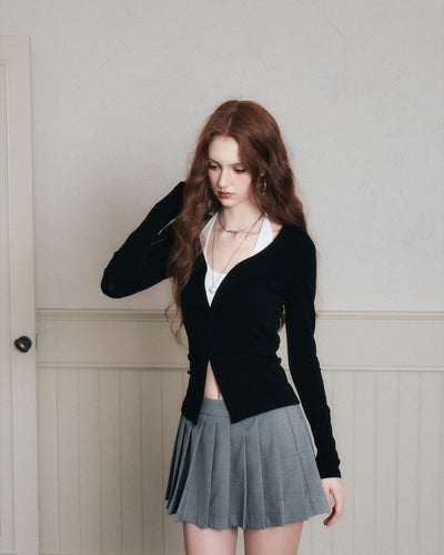 Low-Waist Pleated Skirt LUL0181