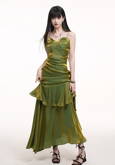 Long Cake Suspender Dress LAD0181