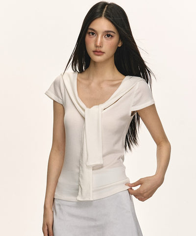 V-neck Short-sleeved T-shirt ANA0050