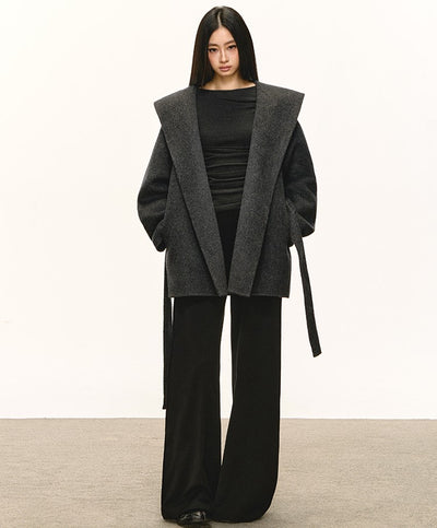 High-end Lace-up Hooded Jacket ANA0089