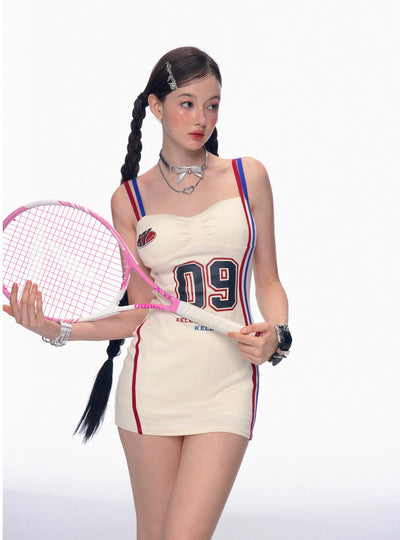 American Sports Style Casual Tight Suspender Dress DIA0188