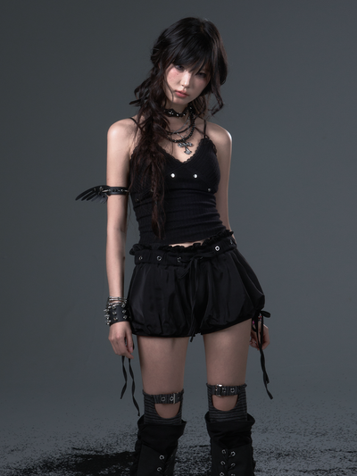 Bow Tie Puffy Casual Shorts FRU0108