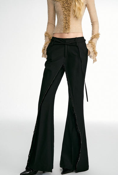 Wool Blended Double-layered Tassel Suit Pants OFA0186