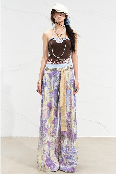 Natural Gauze Printed Pants OFA0255