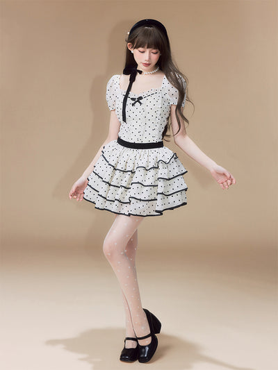 Polka Dot Tutu Waist Cake Dress SIS0018