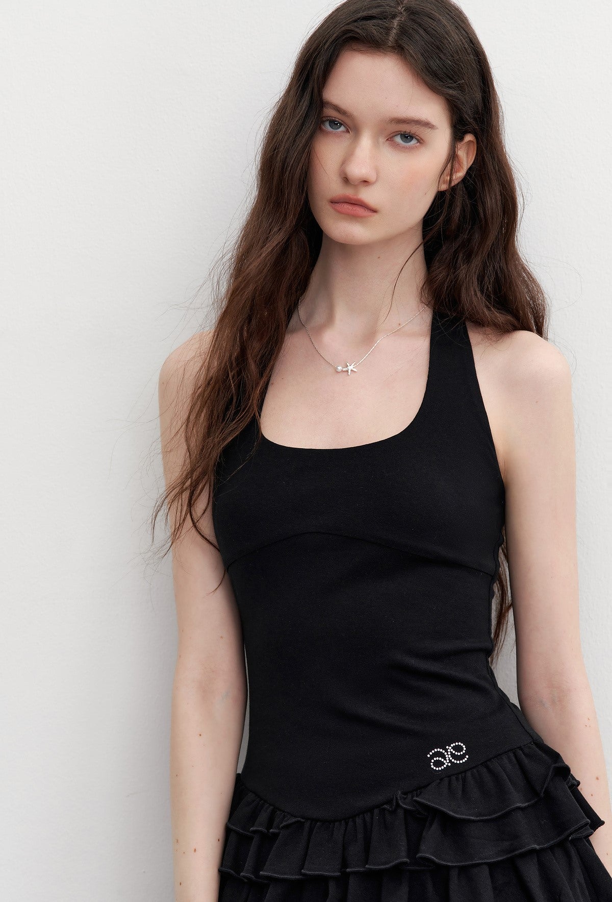 Halter Neck Splicing Cake Dress AYF0094