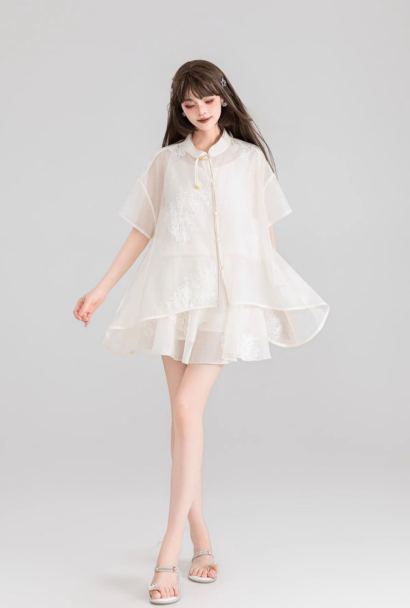 Chinese Embroidered Shirt/Camisole/Skirt KEI0117