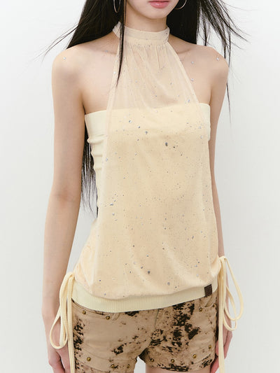 Halter Neck Glittering Top VIA0240