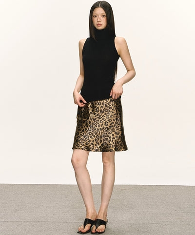 Leopard Print High Waist Skirt ANA0030
