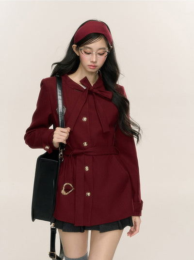 British Style Intellectual Suit Red Jacket DIA0234