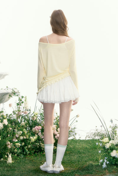 One-shoulder See-through T-shirt AYF0083