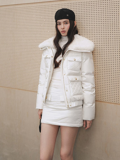 Detachable Puffy Collar Down Jacket LAL0246