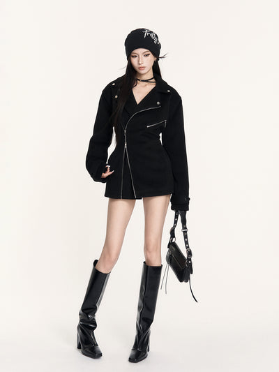 Black Street Style Oversized Jacket VOC0484