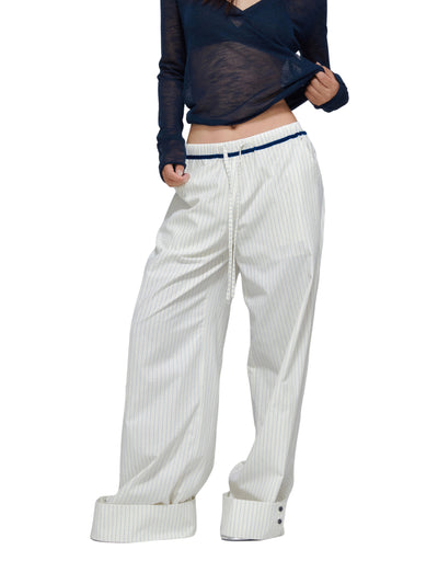 Striped Drape Casual Pants APE0372
