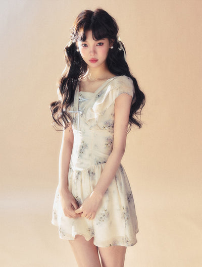 Bell Flower Small Flying Sleeve Dress SUN0055