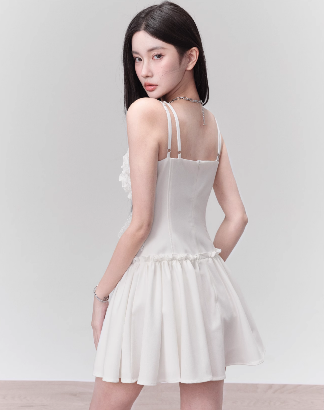 Lace Suspender Cake Short Dress FRA0113