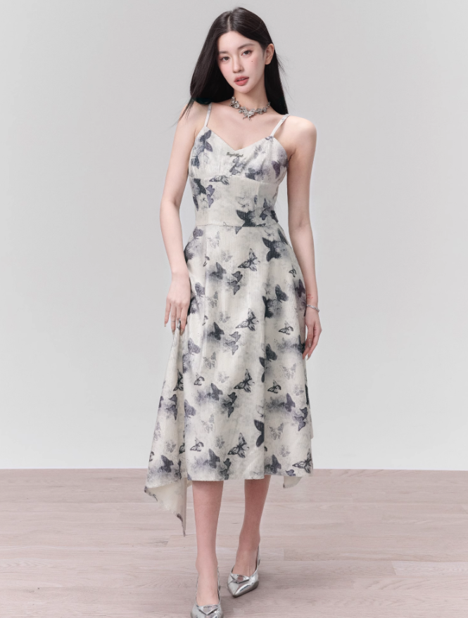 Butterfly Print Holiday Dress FRA0125