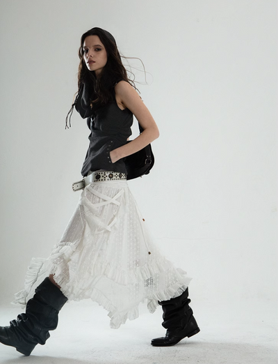 Irregular Ruffled Multi-layered Fairy Skirt DOU0054