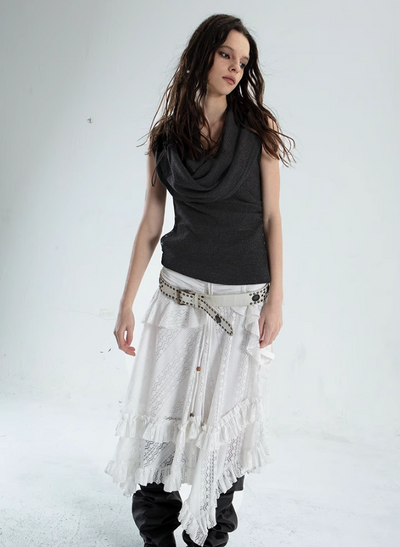 Irregular Ruffled Multi-layered Fairy Skirt DOU0054