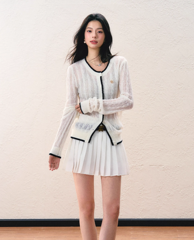 French Style Knitted Cardigan/Skirt SHI0060