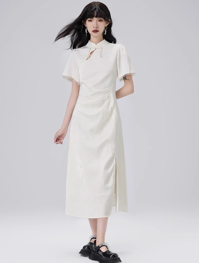Chinese Style Short-sleeved Slim Retro Temperament Dress COH0021