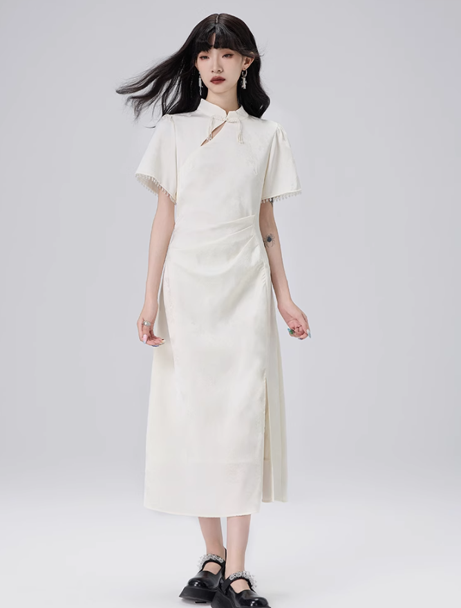 Chinese Style Short-sleeved Slim Retro Temperament Dress COH0021