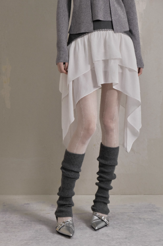 Irregular Hem Frilled Layered Mini-Skirt SAL0034