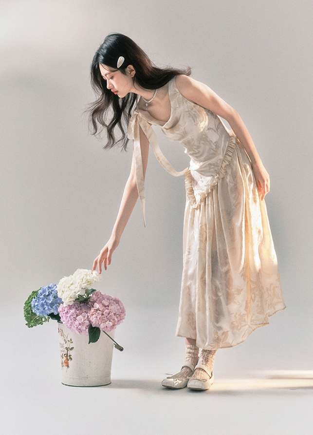 Floral Elegance Sleeveless Dress YOO0036