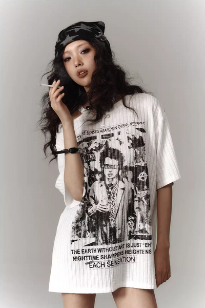 American punk subculture print T-shirt KIN0118