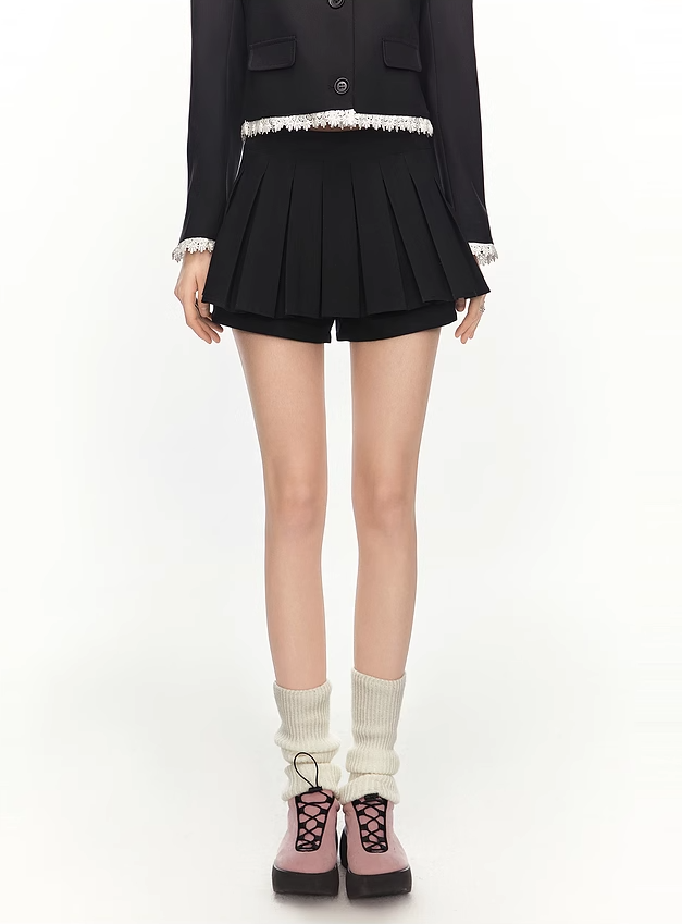 College Style Short Jacket/Skirt MEE0132