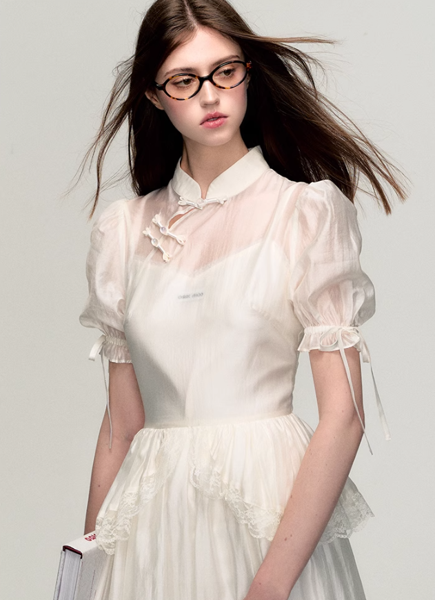 Chinese Style Lace Outwear Dress/Suspender Dress OAK0169