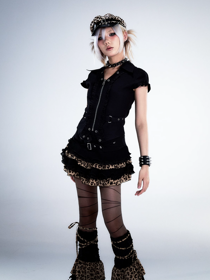 Rirandture - yukkiii♡ leopard print A-line skirt FRU0013 – Young Social Club.