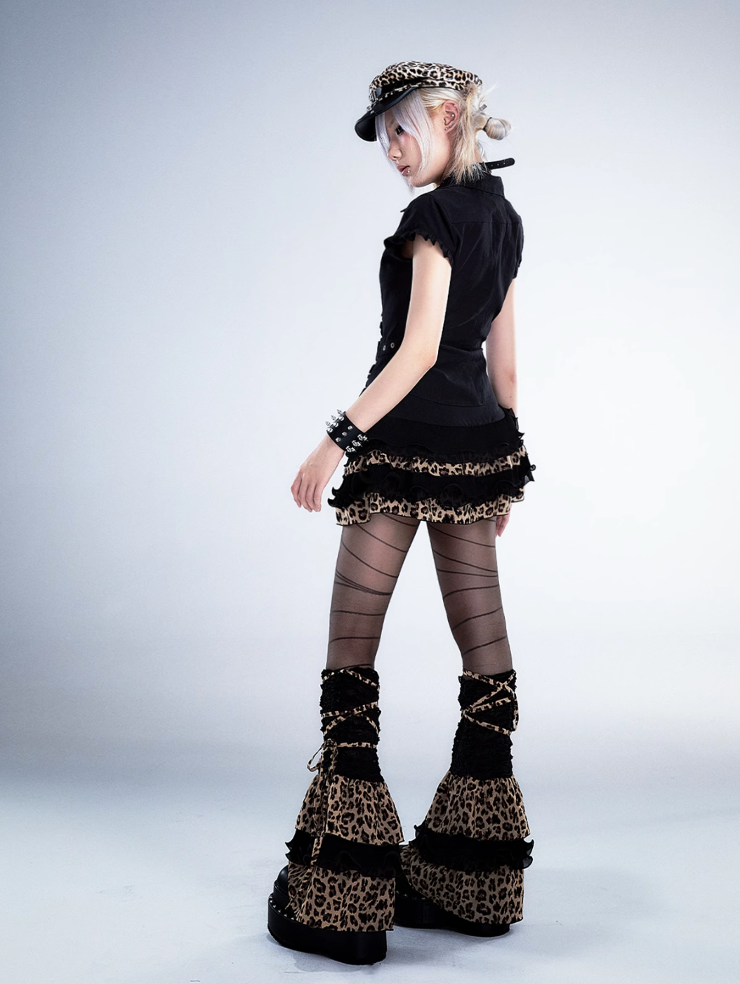 leopard print A-line skirt FRU0013