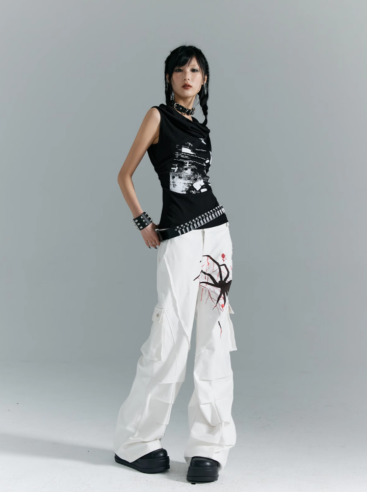 Lost Back Garden Dark Sleeveless Knit Vest FRU0023 – Young Social
