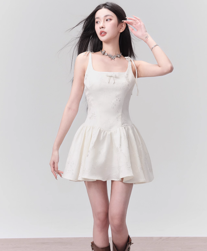 Bow Jacquard Princess Tutu Dress FRA0164