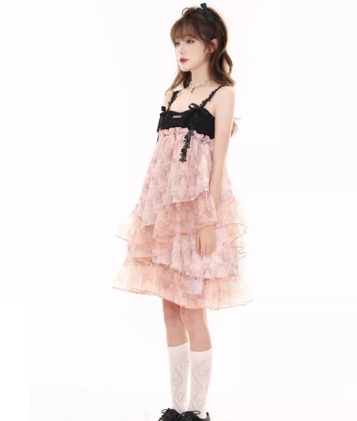 Amber Black Princess Puffy Dress FRA0165