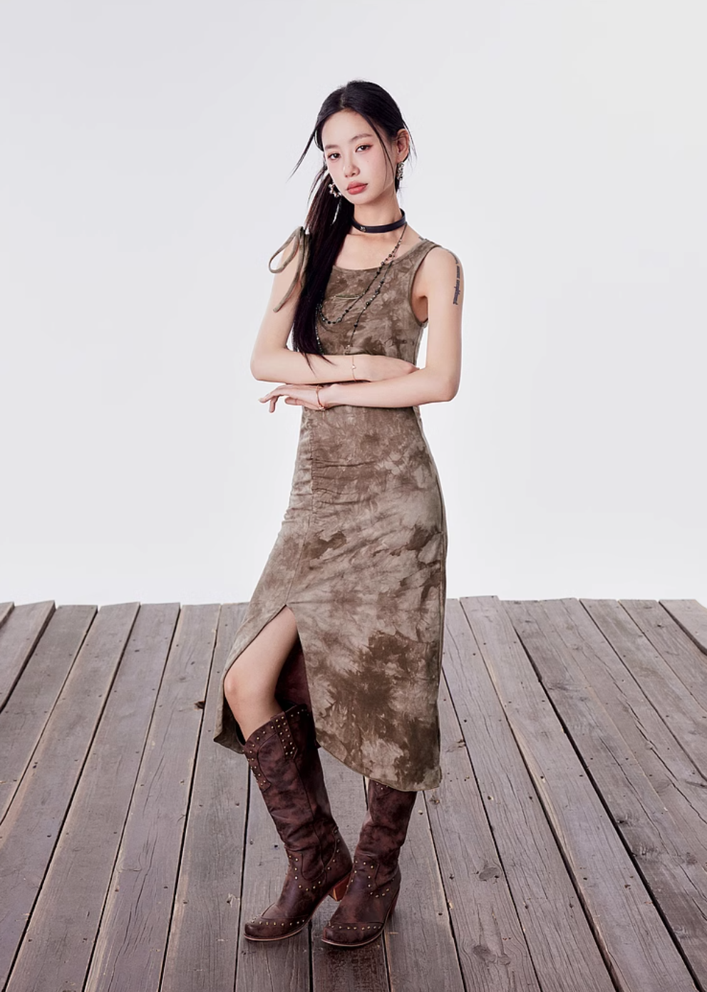 Wasteland sleeveless pleated dress LAC0183