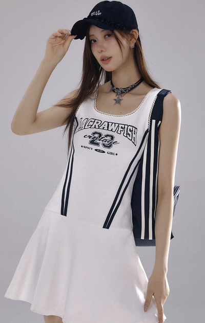 Sports style A-line sleeveless dress LAC0184