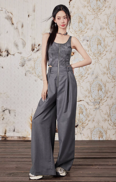 Jumpsuit Batik Camisole Wide Leg Casual Pants LAC0194