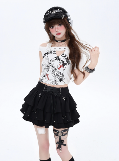 niche design high waist short skirt CRA0082