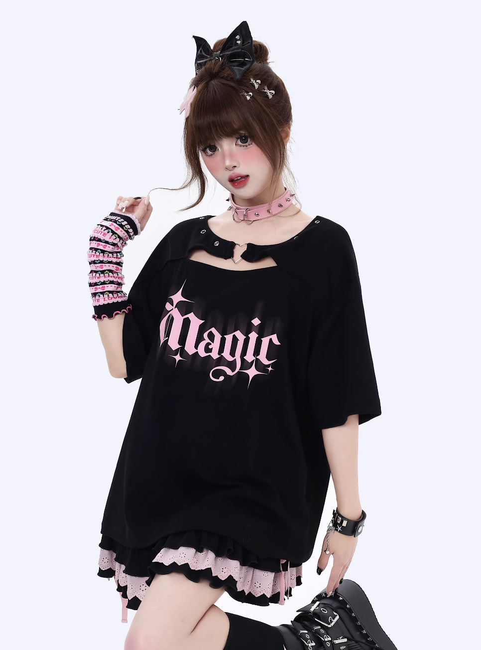 Design loose cotton T-shirt CRA0083