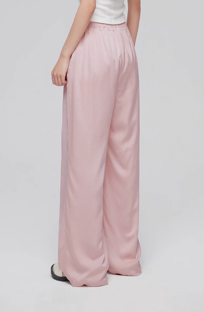 ICE SILK DRAPED WIDE LEG PANTS MAC0068