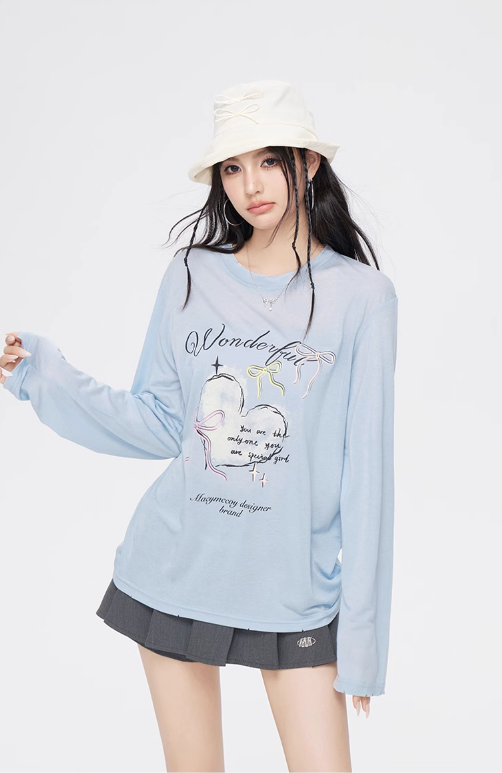 Love cool sweet graffiti breathable top MAC0076