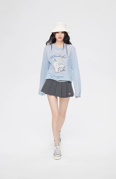 Love cool sweet graffiti breathable top MAC0076