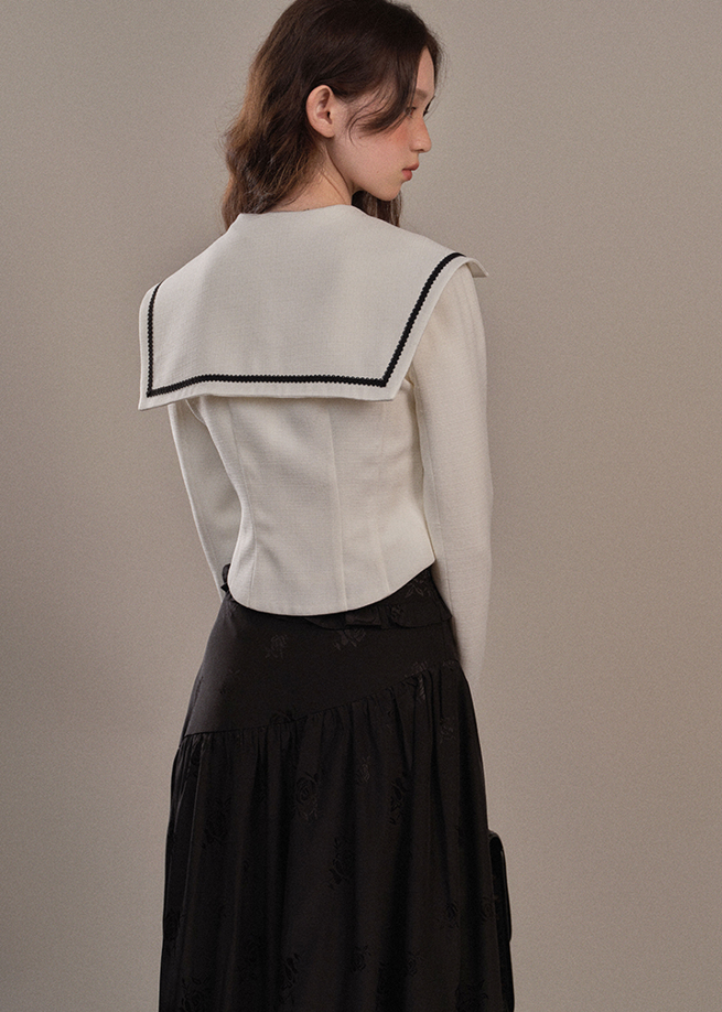 Sailor Button Jacket with Shaped Collar YOO0067