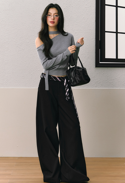 Wide Leg Casual Balloon Silhouette Pants SHI0072