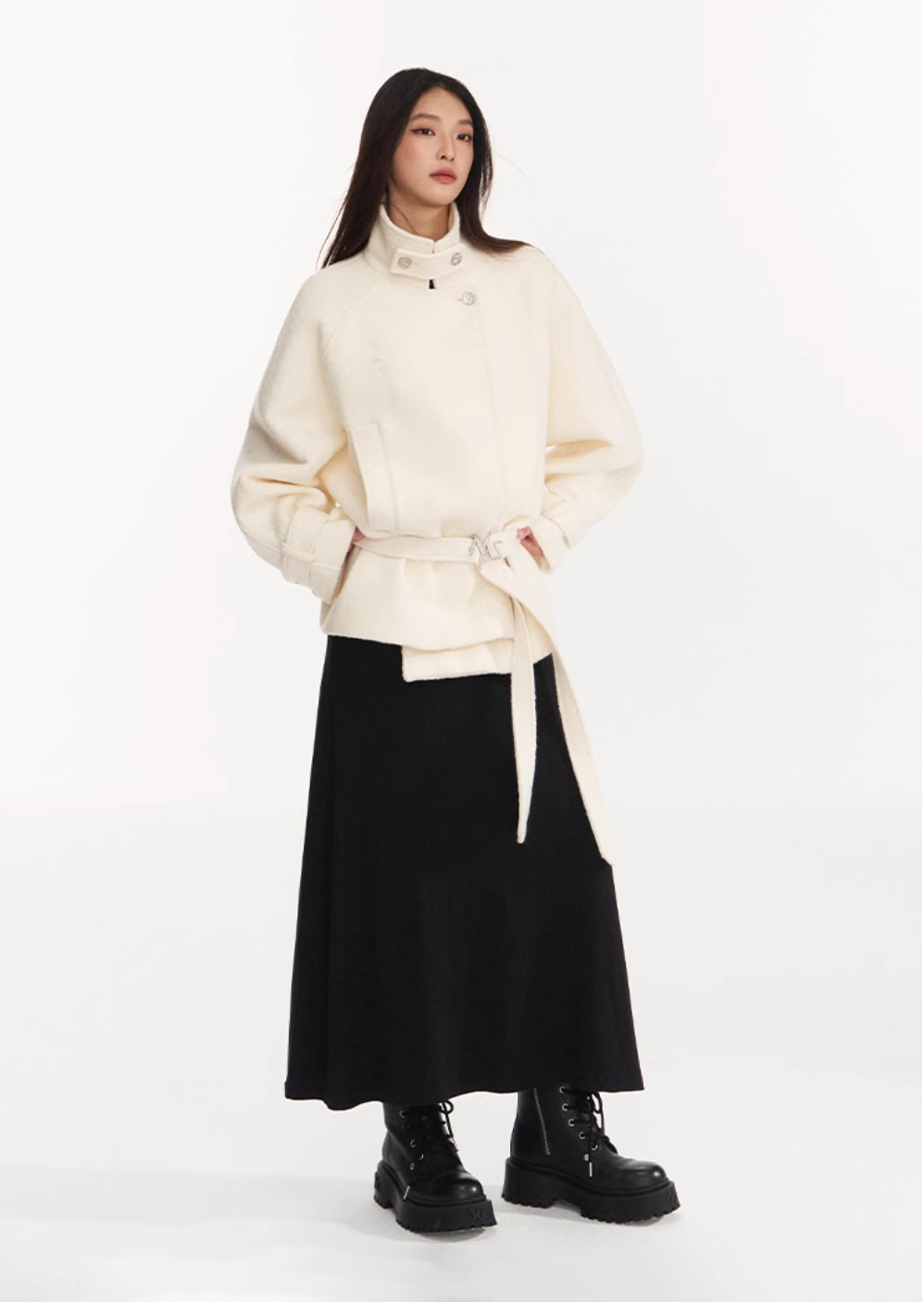 loose silhouette wool coat NOT0246