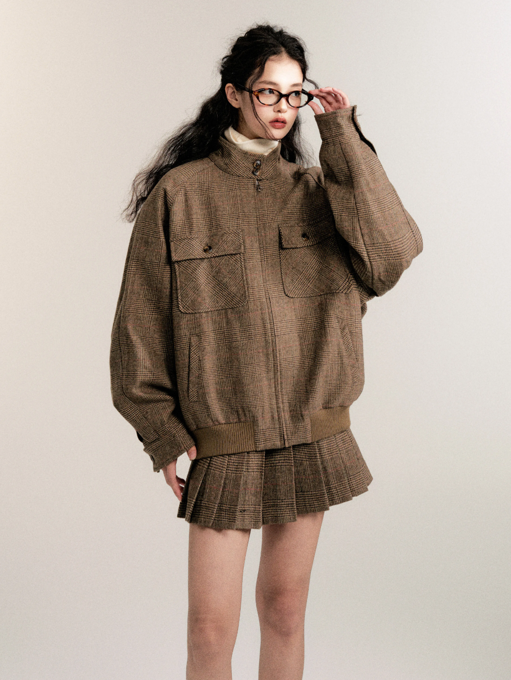 American Retro Wool Jacket & Skirt LUL0095