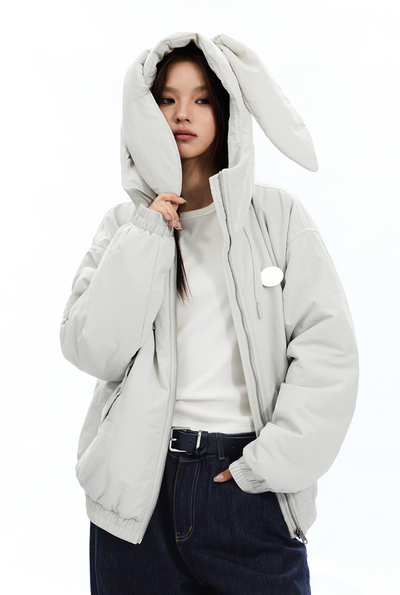 Rabbit Ear Hoodie Cotton Loose Jacket APE0337