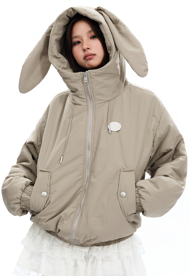 Rabbit Ear Hoodie Cotton Loose Jacket APE0337